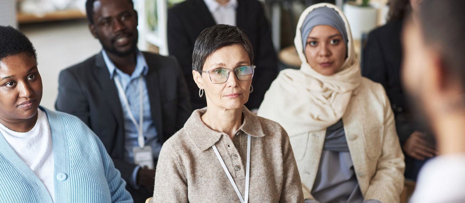 An engaged group attending a professional conference, representing shared learning